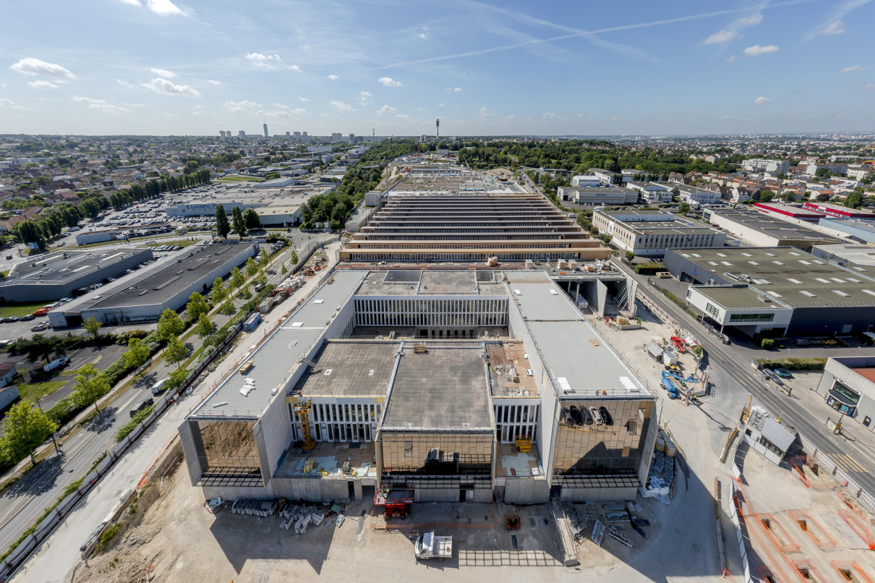 Photo du chantier du centre d’exploitation sur la ligne 15 Sud.