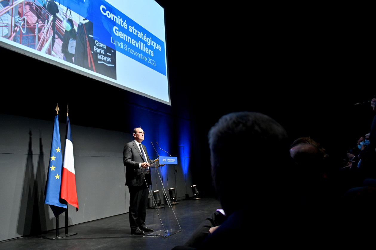 Jean Castex devant les élus du comité stratégique de la Société du Grand Paris.