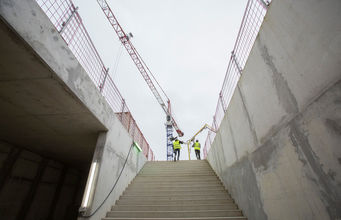 Pose des cloisons appelées voiles