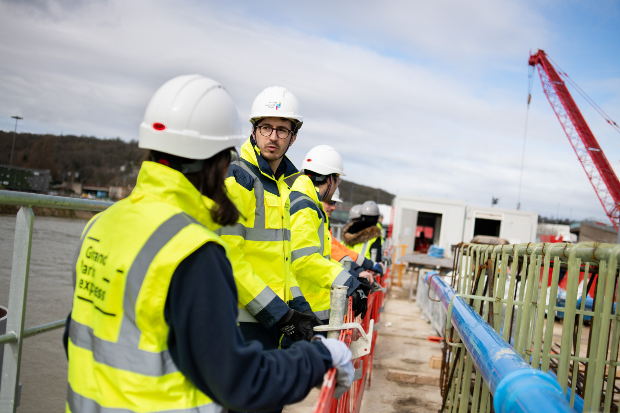 Visite de nouveaux collaborateurs sur le chantier Pont de Sèvres