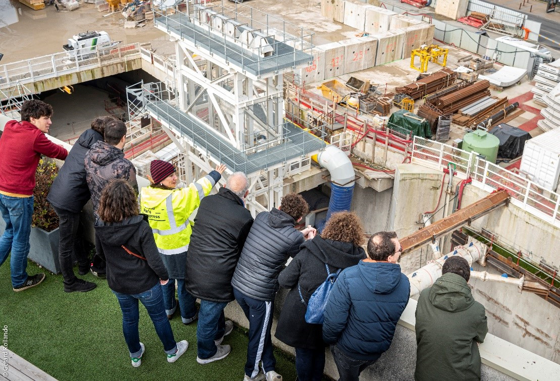 Image d'une visite des observations commentées des chantiers.