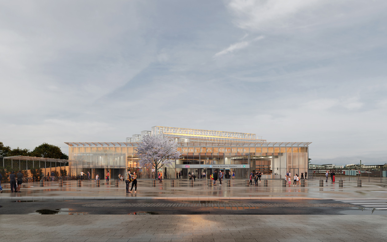 Perspective de la gare Versailles - Chantiers