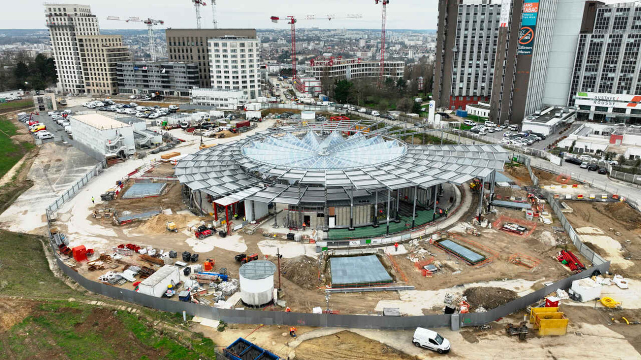 La gare vue du ciel