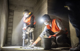 Prélèvement de béton aux Agnettes