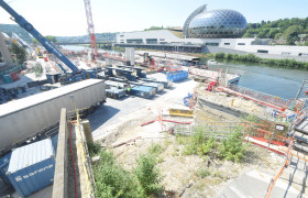 Vue du chantier de la future gare Pont de Sèvres du Grand Paris Express