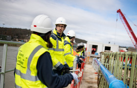 Visite de nouveaux collaborateurs sur le chantier Pont de Sèvres