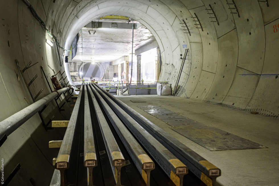 Réception des rails bas carbone à l'ouvrage Finot