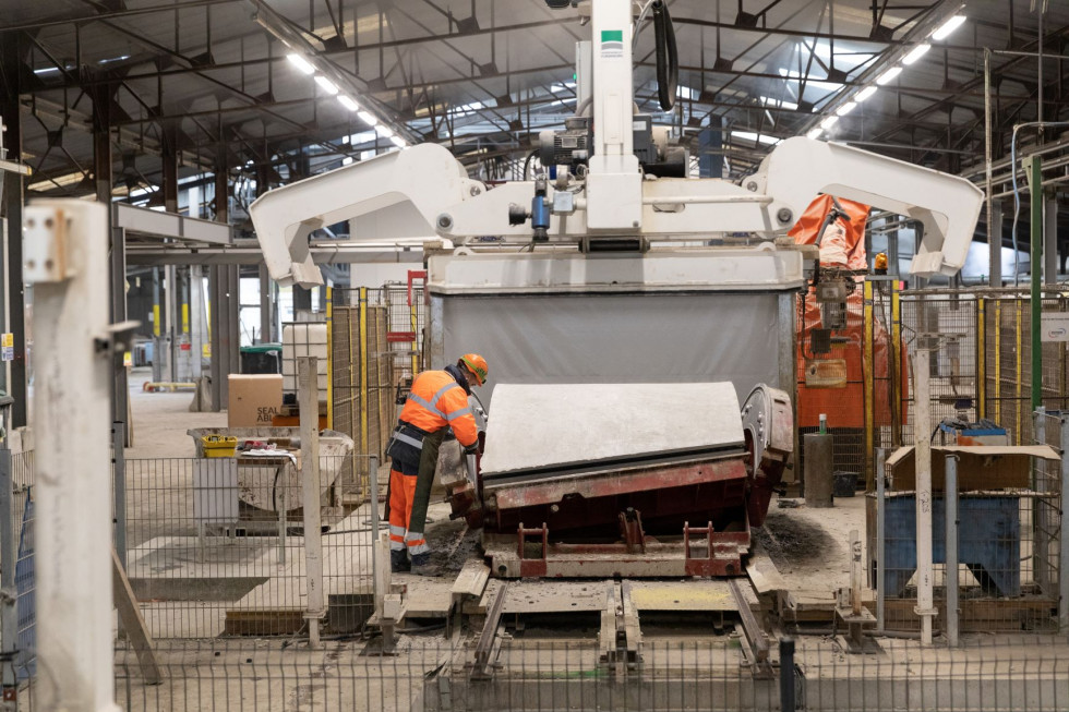 Production de voussoirs sur le site de l’usine Stradal