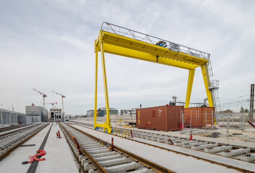 Le pont levant qui permettra de soulever des engins pouvant peser jusqu’à 20 tonnes. 