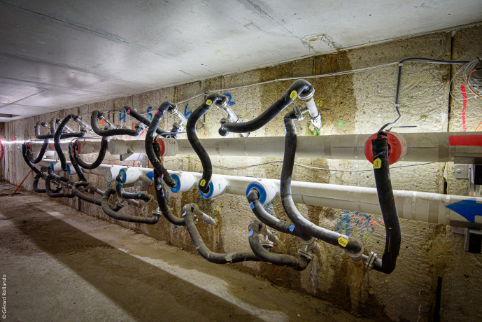 La congélation des sols dans la gare Vert de Maisons